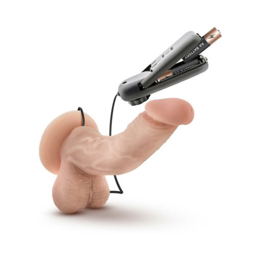 Dr. Skin Dr. Ken Realistic 6.5 In. Vibrating Dildo With Balls Beige - Image 7