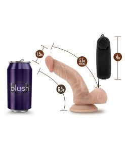 Dr. Skin Dr. Ken Realistic 6.5 In. Vibrating Dildo With Balls Beige