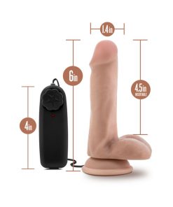 Dr. Skin Dr. Rob Realistic 6 In. Vibrating Dildo With Balls Beige