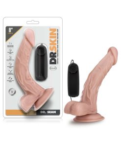 Dr. Skin Dr. Sean Realistic 8 In. Vibrating Dildo With Balls Beige
