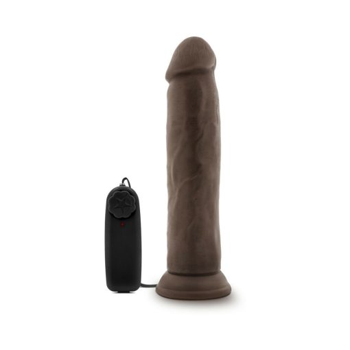 Dr. Skin Dr. Throb Realistic 9.5 In. Vibrating Dildo Brown - Image 2