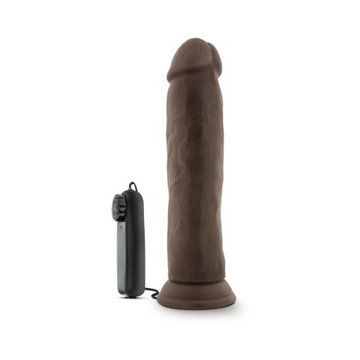 Dr. Skin Dr. Throb Realistic 9.5 In. Vibrating Dildo Brown - Image 3