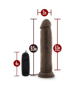 Dr. Skin Dr. Throb Realistic 9.5 In. Vibrating Dildo Brown