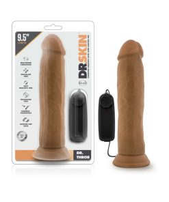 Dr. Skin Dr. Throb Realistic 9.5 In. Vibrating Dildo Tan