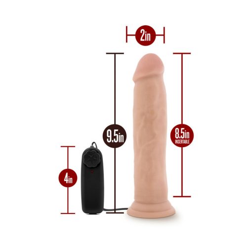 Dr. Skin Dr. Throb Realistic 9.5 In. Vibrating Dildo Beige - Image 6