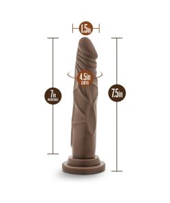 Dr. Skin Basic 7.5 Realistic 7.5 In. Dildo Brown