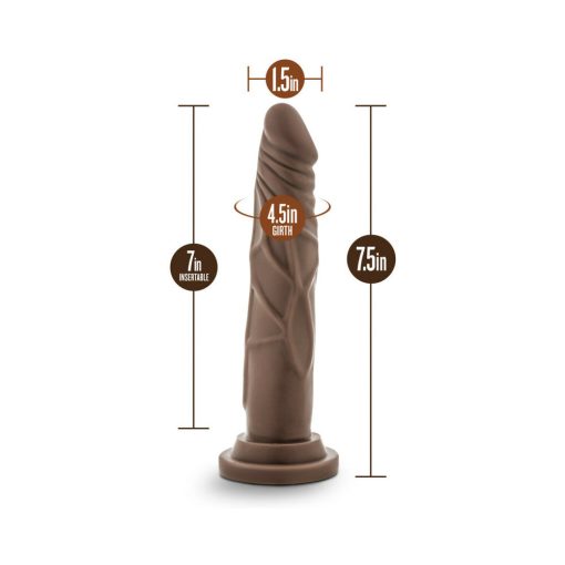 Dr. Skin Basic 7.5 Realistic 7.5 In. Dildo Brown - Image 8