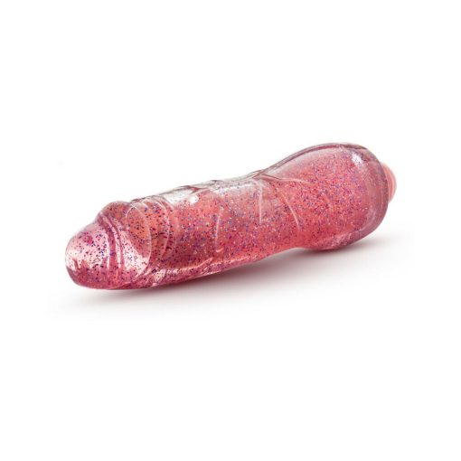 Glow Dicks Molly Color Changing 8 In. Vibrating Dildo Glitter Pink - Image 4