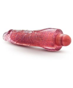 Glow Dicks Molly Color Changing 8 In. Vibrating Dildo Glitter Pink