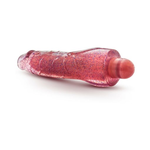 Glow Dicks Molly Color Changing 8 In. Vibrating Dildo Glitter Pink - Image 5