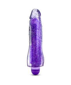 Glow Dicks Molly Color Changing 8 In. Vibrating Dildo Glitter Purple