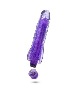 Glow Dicks Molly Color Changing 8 In. Vibrating Dildo Glitter Purple