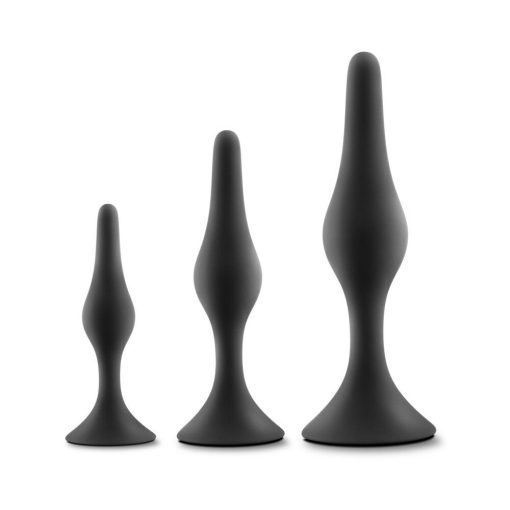 Luxe 3-Piece Silicone Beginner Plug Kit Black - Image 2
