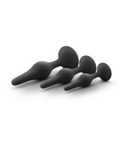 Luxe 3-Piece Silicone Beginner Plug Kit Black