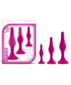 Luxe 3-Piece Silicone Beginner Plug Kit Pink