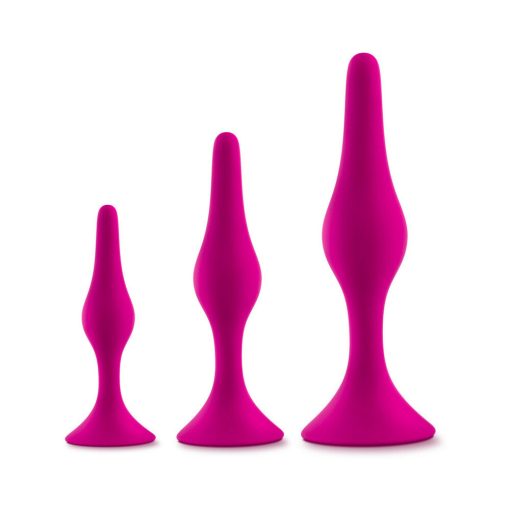 Luxe 3-Piece Silicone Beginner Plug Kit Pink - Image 2