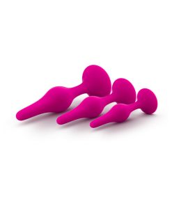 Luxe 3-Piece Silicone Beginner Plug Kit Pink