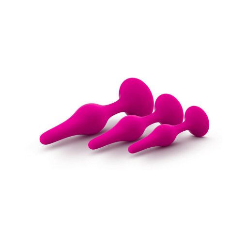 Luxe 3-Piece Silicone Beginner Plug Kit Pink - Image 3