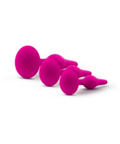 Luxe 3-Piece Silicone Beginner Plug Kit Pink