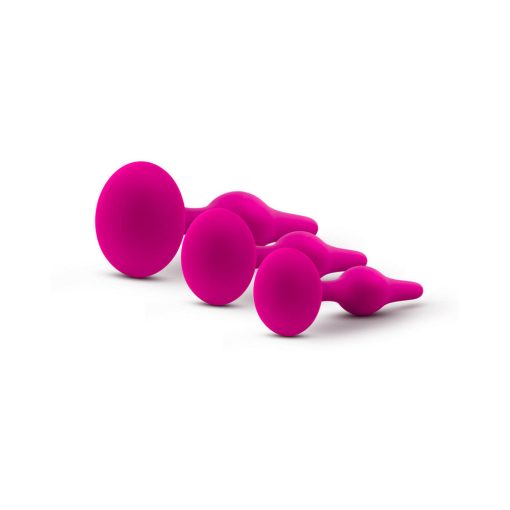 Luxe 3-Piece Silicone Beginner Plug Kit Pink - Image 4