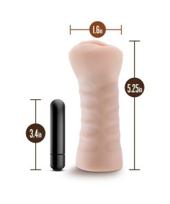 M For Men Ashley Vagina Stroker With Bullet Vibrator Beige