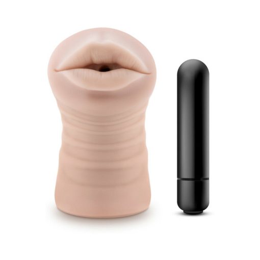 M For Men Skye Oral Stroker With Bullet Vibrator Beige - Image 2