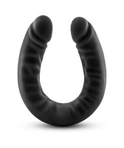 Ruse Realistic 18 In. Silicone Slim Double Dildo Black