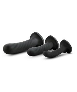 Temptasia Twist Kit 3-Piece Silicone Dildo Set Black
