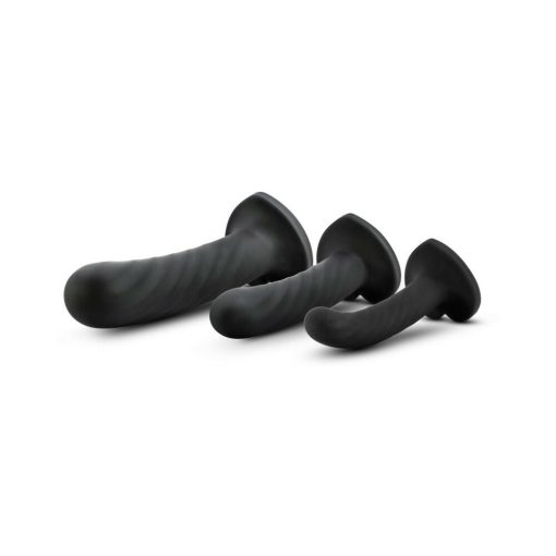 Temptasia Twist Kit 3-Piece Silicone Dildo Set Black - Image 3