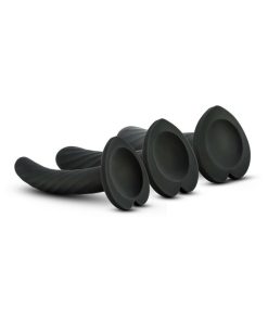 Temptasia Twist Kit 3-Piece Silicone Dildo Set Black