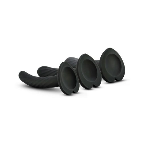 Temptasia Twist Kit 3-Piece Silicone Dildo Set Black - Image 4