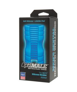 Optimale Truskyn Silicone Stroker Ribbed Blue