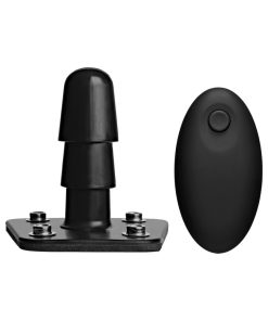 Vac-U-Lock Vibrating Plug With Snaps & Wireless Remote Black