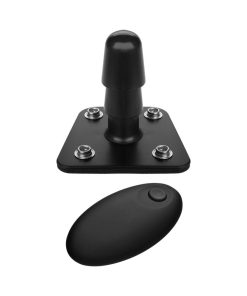 Vac-U-Lock Vibrating Plug With Snaps & Wireless Remote Black
