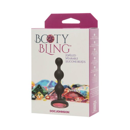 Booty Bling Jeweled Wearable Silicone Beads Pink - Image 4