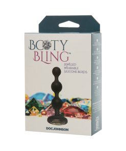 Booty Bling Jeweled Wearable Silicone Beads Silver