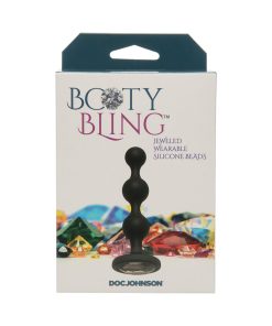 Booty Bling Jeweled Wearable Silicone Beads Silver