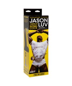 Jason Luv 10In Ultraskyn Cock With Removable Vac-U-Lock Suction Cup Chocolate