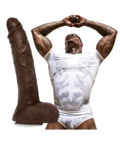 Jason Luv 10In Ultraskyn Cock With Removable Vac-U-Lock Suction Cup Chocolate