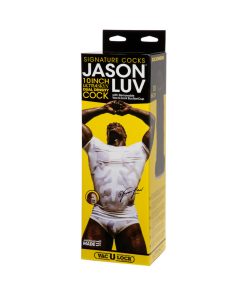 Jason Luv 10In Ultraskyn Cock With Removable Vac-U-Lock Suction Cup Chocolate