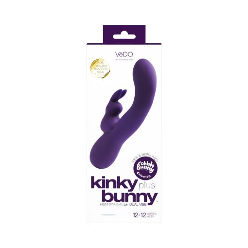 Vedo Kinky Bunny Rechargeable Rabbit Vibrator - Deep Purple - Image 5