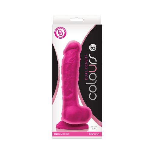 Colours Dual Density 8 In. Dildo Pink