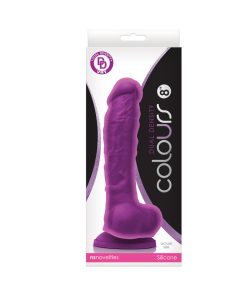 Colours Dual Density 8 In. Dildo Purple
