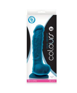 Colours Dual Density 8 In. Dildo Blue