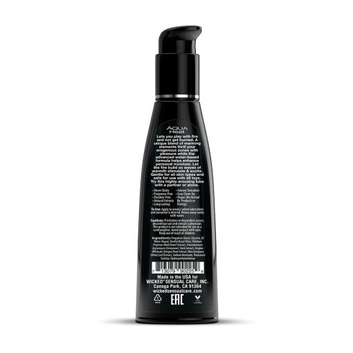 Wicked Aqua Heat Water-Based Warming Lubricant 4 Oz. - Image 2