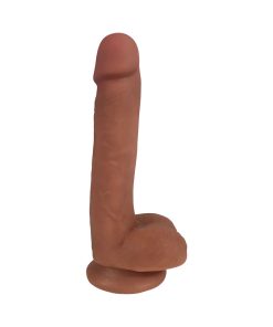 Curve Toys Easy Riders 7 In. Dual Density Dildo With Balls & Suction Cup Tan
