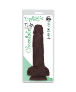 Curve Toys Easy Riders 7 In. Dual Density Dildo With Balls & Suction Cup Brown