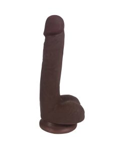 Curve Toys Easy Riders 7 In. Dual Density Dildo With Balls & Suction Cup Brown