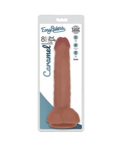 Curve Toys Easy Riders 8 In. Dual Density Dildo With Balls & Suction Cup Tan