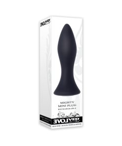 Evolved Mighty Mini Rechargeable Vibrating Silicone Anal Plug Black
